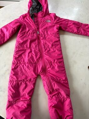 The North Face Bright Pink Toddler Insulated One-Piece